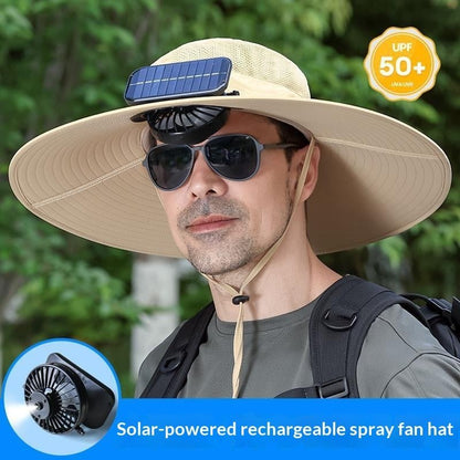 Outdoor Hiking UV-Protective Spray Solar-Powered Fan Fishing Hat - RALO COLLECTION STUDIO