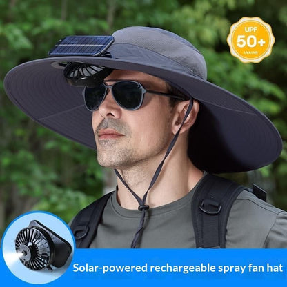 Outdoor Hiking UV-Protective Spray Solar-Powered Fan Fishing Hat - RALO COLLECTION STUDIO