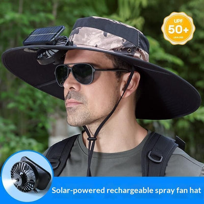 Outdoor Hiking UV-Protective Spray Solar-Powered Fan Fishing Hat - RALO COLLECTION STUDIO