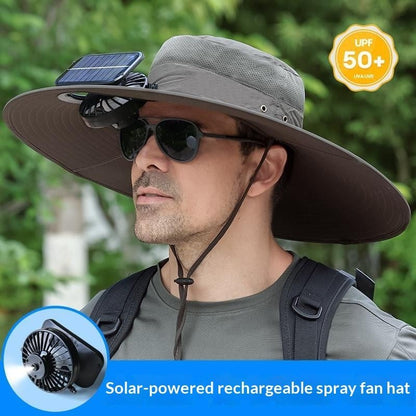 Outdoor Hiking UV-Protective Spray Solar-Powered Fan Fishing Hat - RALO COLLECTION STUDIO
