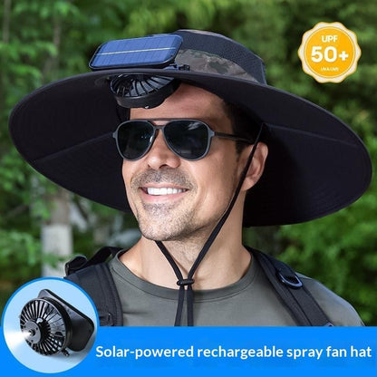 Outdoor Hiking UV-Protective Spray Solar-Powered Fan Fishing Hat - RALO COLLECTION STUDIO
