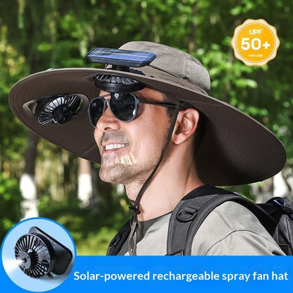 Outdoor Hiking UV-Protective Spray Solar-Powered Fan Fishing Hat - RALO COLLECTION STUDIO