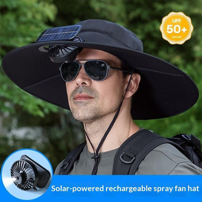 Outdoor Hiking UV-Protective Spray Solar-Powered Fan Fishing Hat - RALO COLLECTION STUDIO