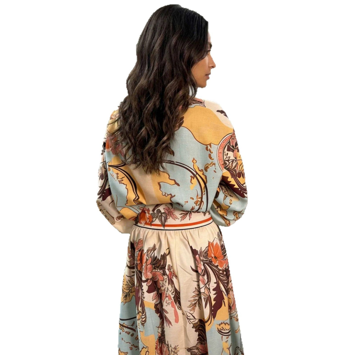 Painted Resort-style Shirt And Skirt Set For Women - RALO COLLECTION STUDIO