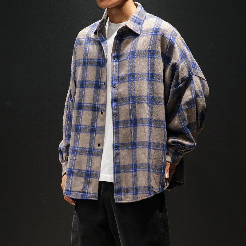 Plaid casual long sleeve shirt men - RALO COLLECTION STUDIO