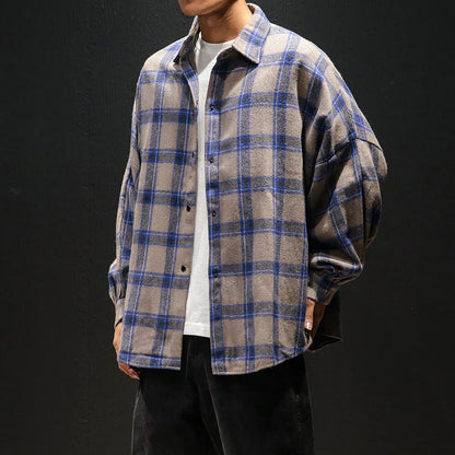 Plaid casual long sleeve shirt men - RALO COLLECTION STUDIO