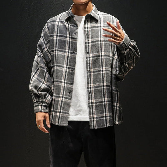Plaid casual long sleeve shirt men - RALO COLLECTION STUDIO
