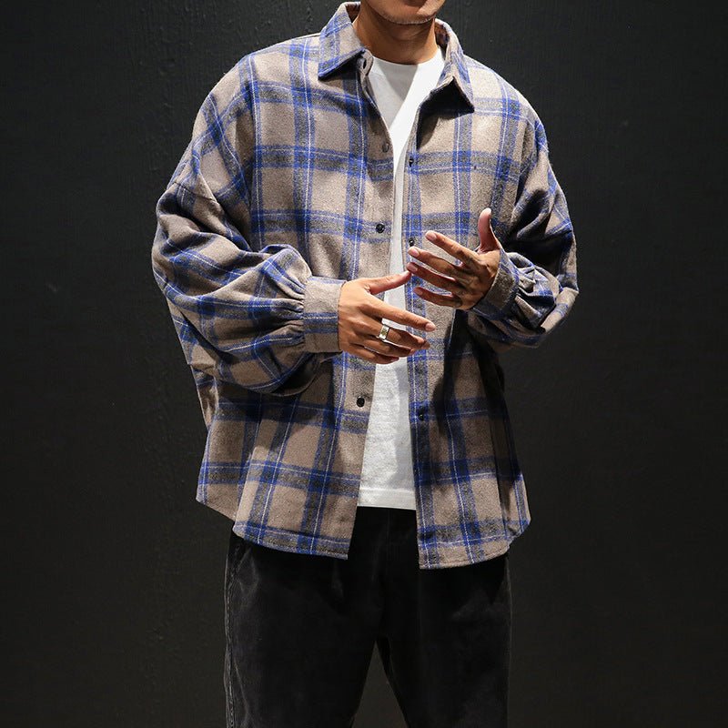 Plaid casual long sleeve shirt men - RALO COLLECTION STUDIO