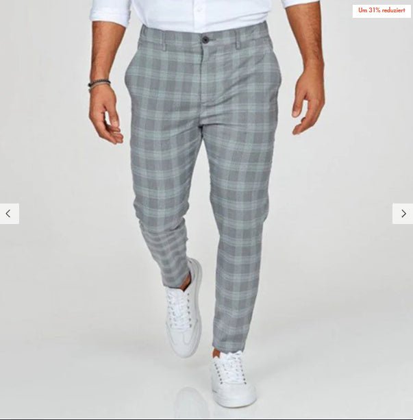 Plaid Print Pants Men's Casual Trousers Loose And Thin - RALO COLLECTION STUDIO