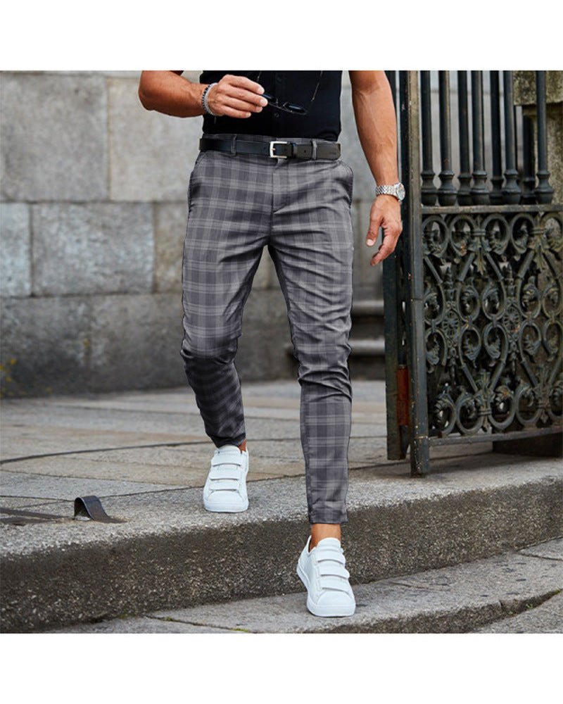 Plaid Print Pants Men's Casual Trousers Loose And Thin - RALO COLLECTION STUDIO