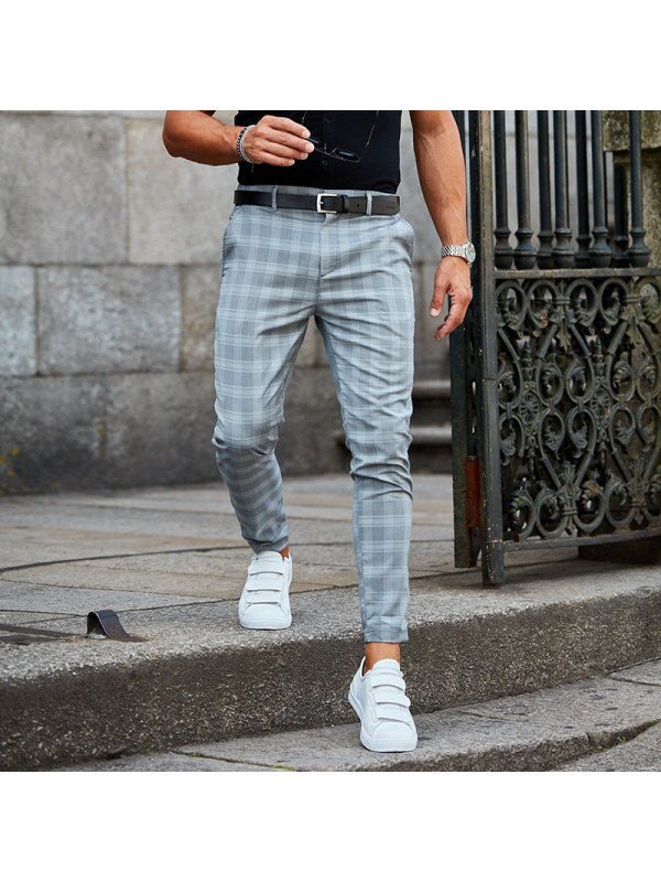 Plaid Print Pants Men's Casual Trousers Loose And Thin - RALO COLLECTION STUDIO