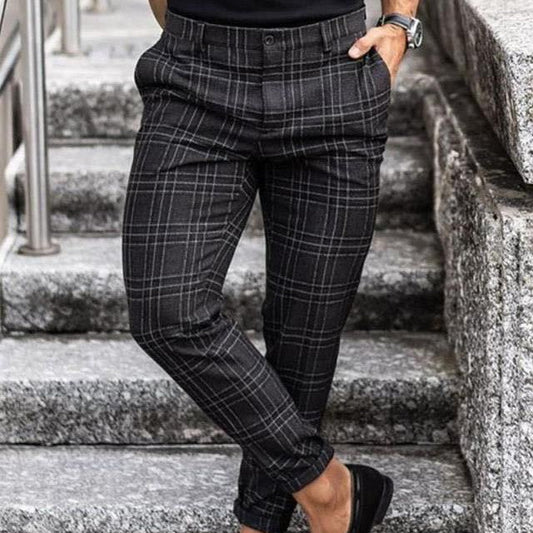 Plaid Print Pants Men's Casual Trousers Loose And Thin - RALO COLLECTION STUDIO