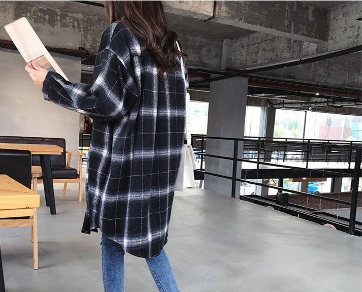 Plaid shirt female casual shirt coat - RALO COLLECTION STUDIO