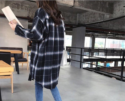 Plaid shirt female casual shirt coat - RALO COLLECTION STUDIO