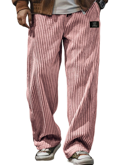 Pocket-embroidered Black-label Loose Straight-leg Casual Pants - RALO COLLECTION STUDIO