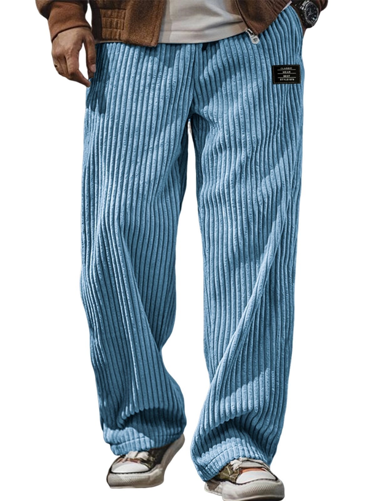 Pocket-embroidered Black-label Loose Straight-leg Casual Pants - RALO COLLECTION STUDIO
