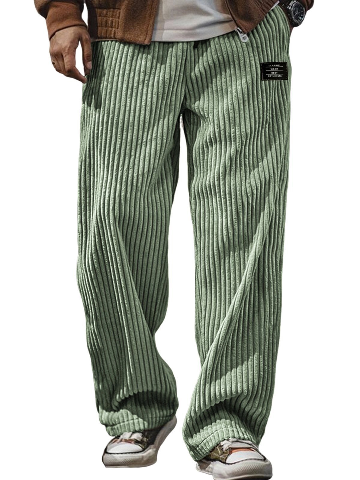 Pocket-embroidered Black-label Loose Straight-leg Casual Pants - RALO COLLECTION STUDIO