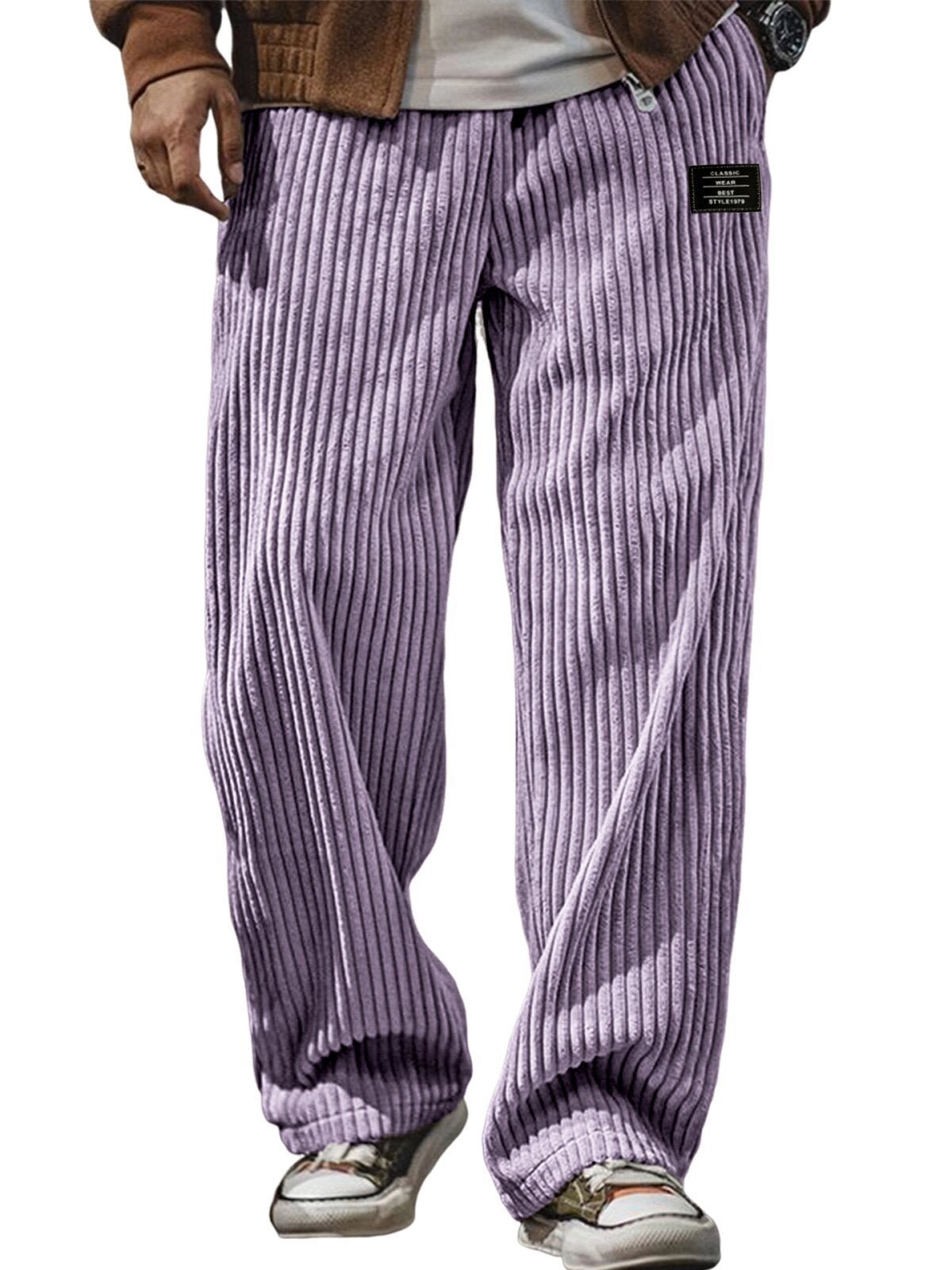 Pocket-embroidered Black-label Loose Straight-leg Casual Pants - RALO COLLECTION STUDIO