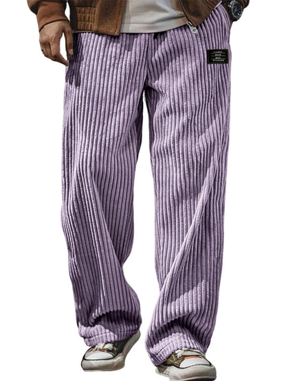 Pocket-embroidered Black-label Loose Straight-leg Casual Pants - RALO COLLECTION STUDIO