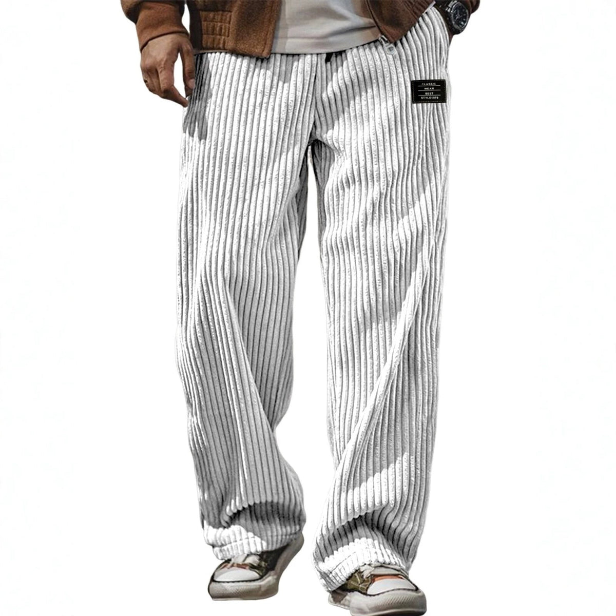 Pocket-embroidered Black-label Loose Straight-leg Casual Pants - RALO COLLECTION STUDIO