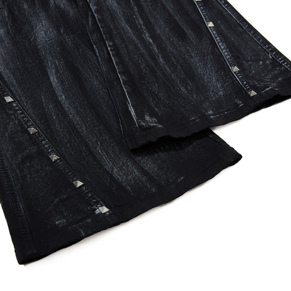 Post-apocalyptic Graffiti Splatter Flare Jeans For Men - RALO COLLECTION STUDIO