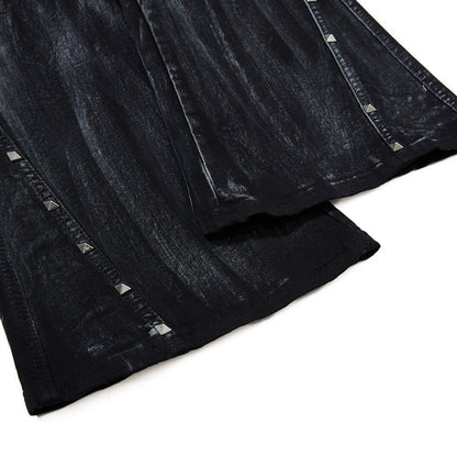 Post-apocalyptic Graffiti Splatter Flare Jeans For Men - RALO COLLECTION STUDIO