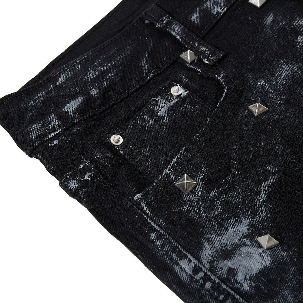 Post-apocalyptic Graffiti Splatter Flare Jeans For Men - RALO COLLECTION STUDIO