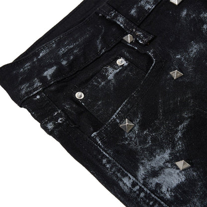 Post-apocalyptic Graffiti Splatter Flare Jeans For Men - RALO COLLECTION STUDIO