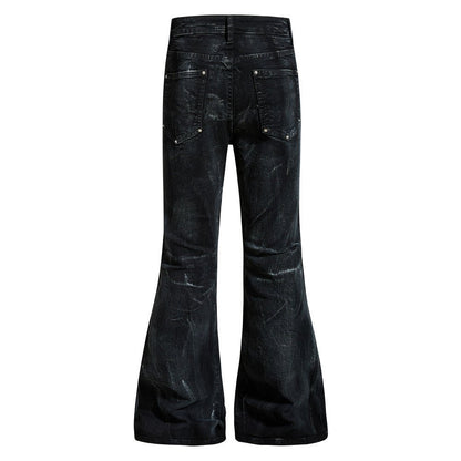 Post-apocalyptic Graffiti Splatter Flare Jeans For Men - RALO COLLECTION STUDIO