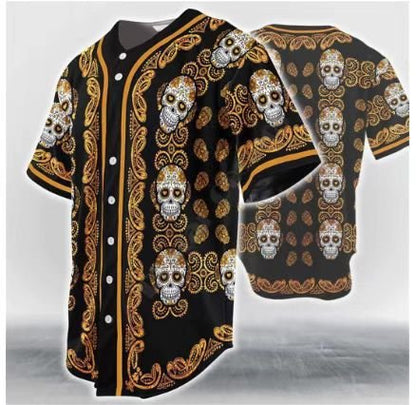 Printed Cardigan Button Short-sleeved T-shirt For Men And Women - RALO COLLECTION STUDIO