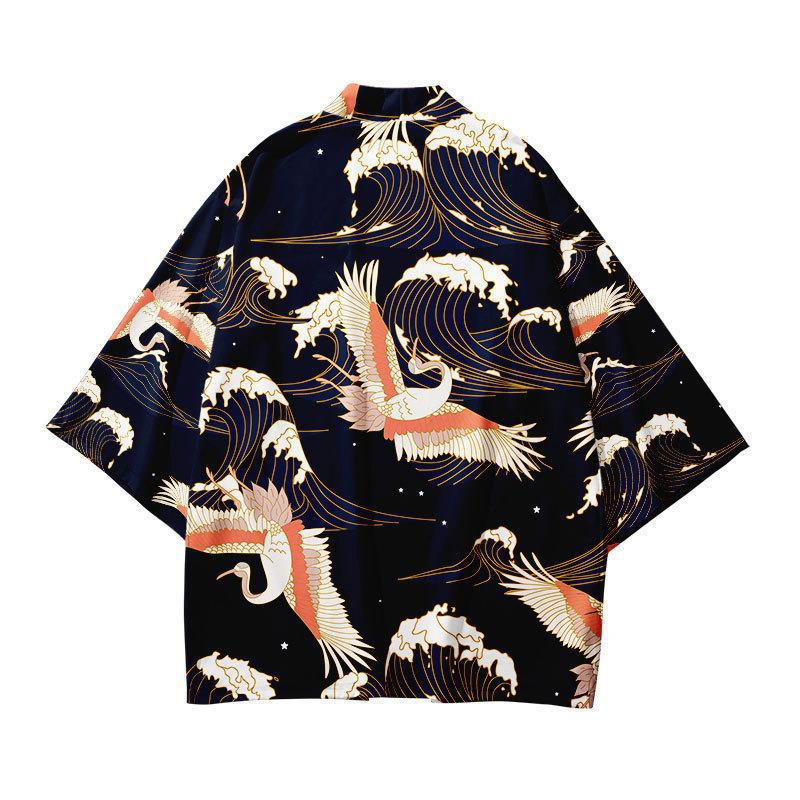 Printed Cardigan Loose-fit Mens Jacket Cloak-style Shirt - RALO COLLECTION STUDIO