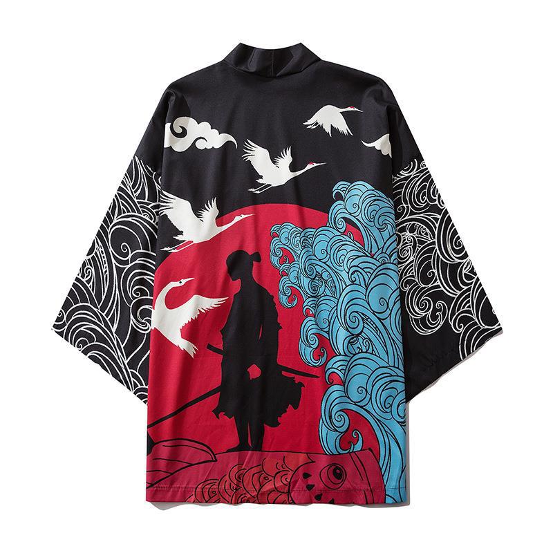 Printed Cardigan Loose-fit Mens Jacket Cloak-style Shirt - RALO COLLECTION STUDIO