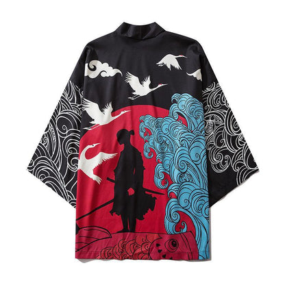 Printed Cardigan Loose-fit Mens Jacket Cloak-style Shirt - RALO COLLECTION STUDIO