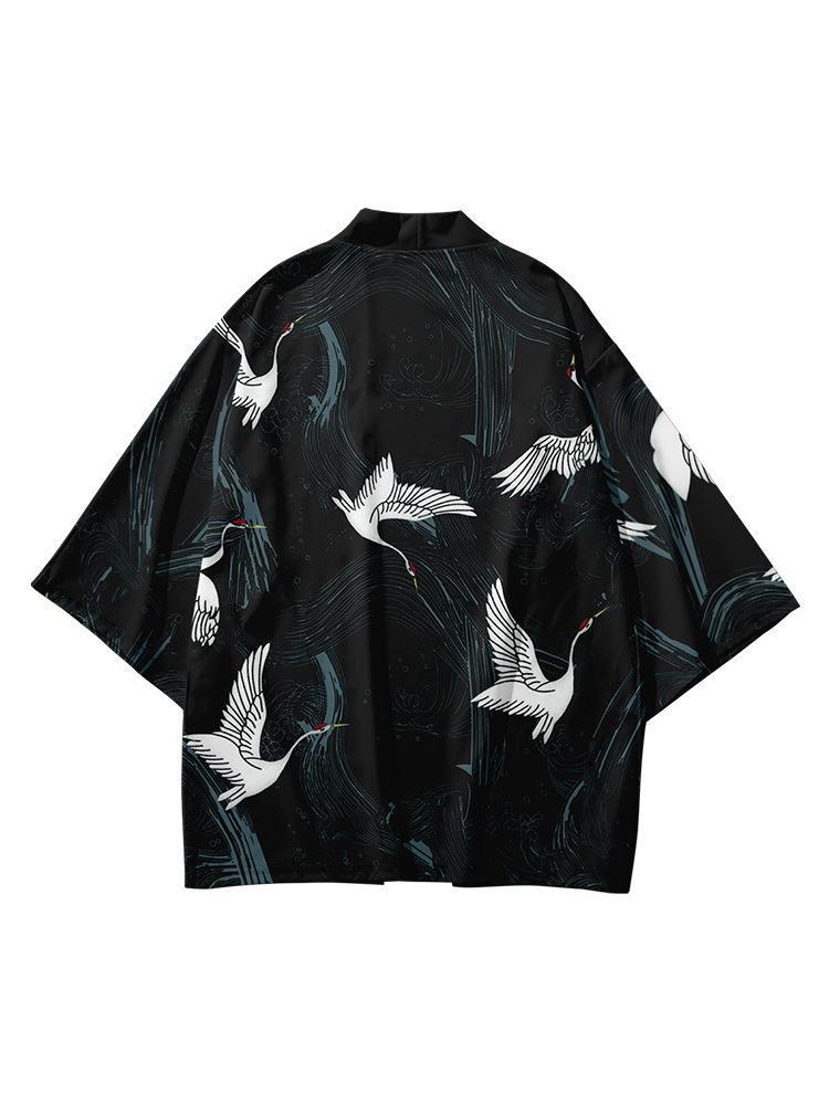 Printed Cardigan Loose-fit Mens Jacket Cloak-style Shirt - RALO COLLECTION STUDIO
