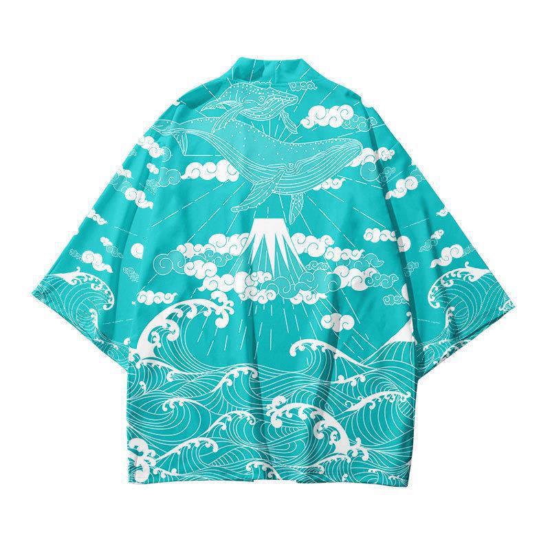 Printed Cardigan Loose-fit Mens Jacket Cloak-style Shirt - RALO COLLECTION STUDIO