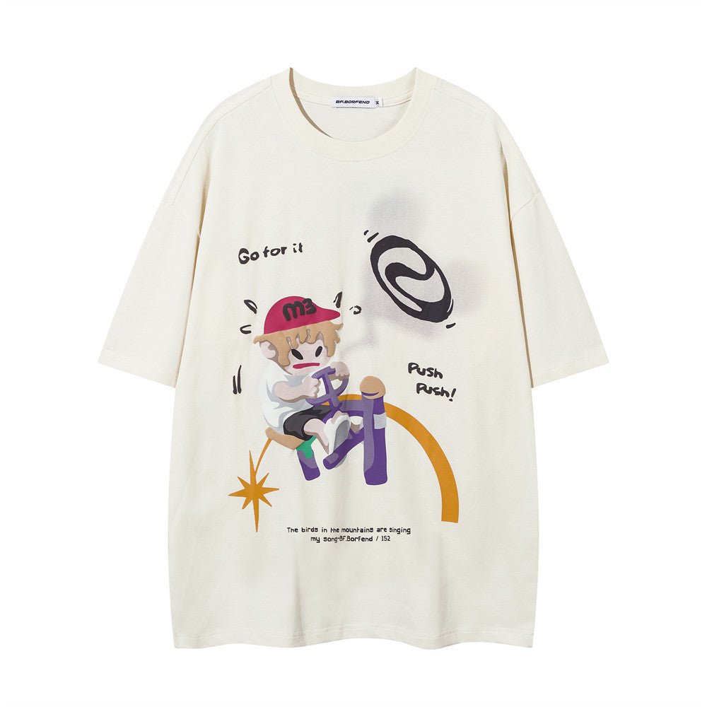 Printed Cotton Short-sleeved T-shirt For Men - RALO COLLECTION STUDIO