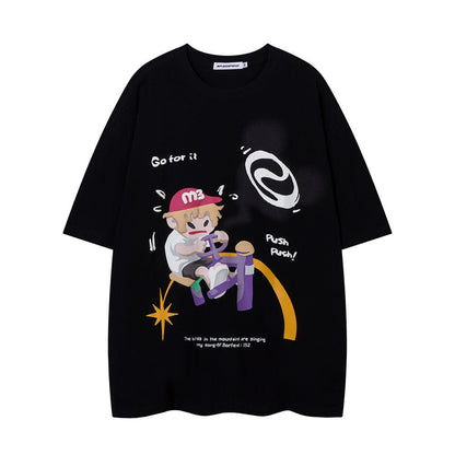 Printed Cotton Short-sleeved T-shirt For Men - RALO COLLECTION STUDIO