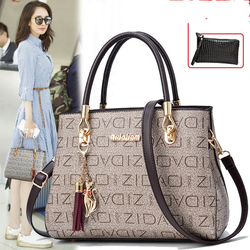 Ralo Signature Print Oversized Shoulder Messenger Bag - RALO COLLECTION STUDIO
