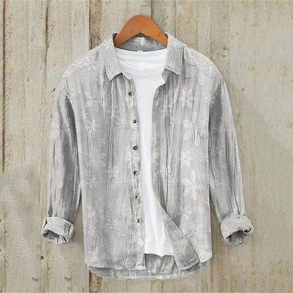 Printed Mens Retro Casual Long-Sleeve Shirt - RALO COLLECTION STUDIO