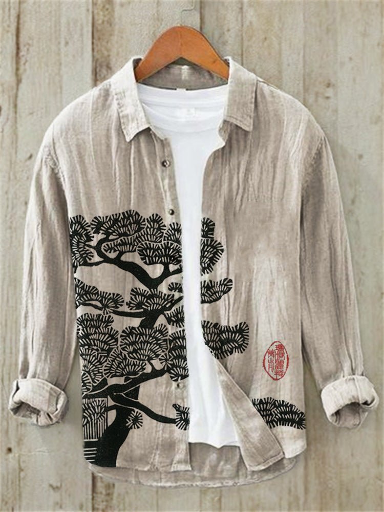 Printed Mens Retro Casual Long-Sleeve Shirt - RALO COLLECTION STUDIO
