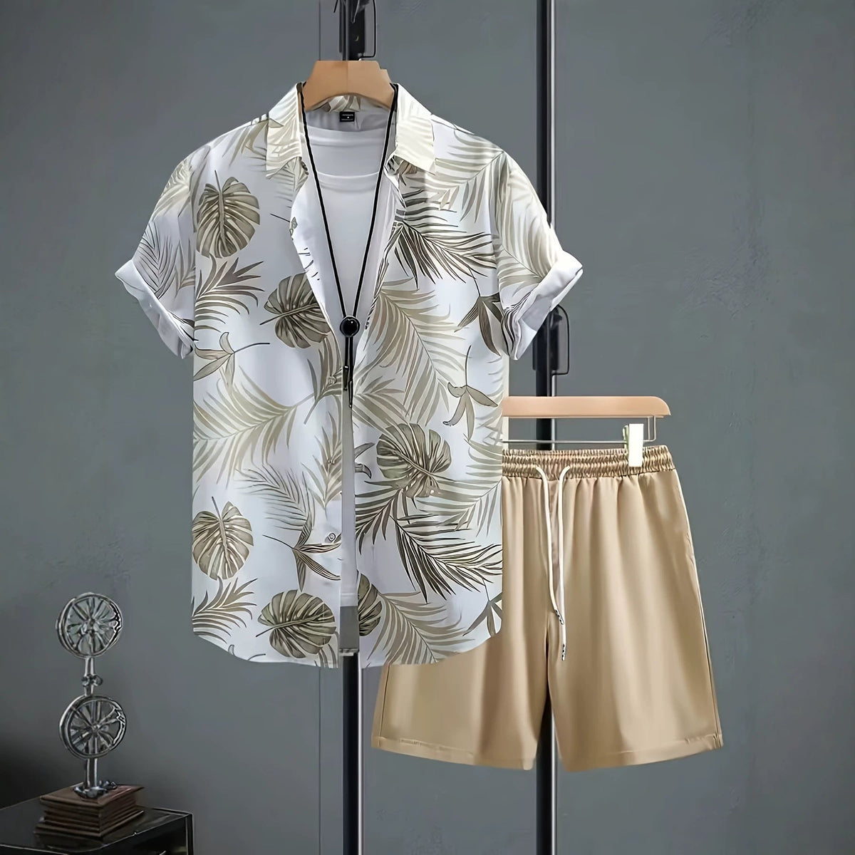 Printed Pattern Lapel Shirt Set - RALO COLLECTION STUDIO