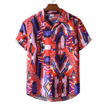 Printed Short-sleeved Shirt For Men - RALO COLLECTION STUDIO