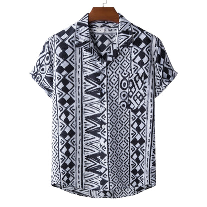 Printed Short-sleeved Shirt For Men - RALO COLLECTION STUDIO
