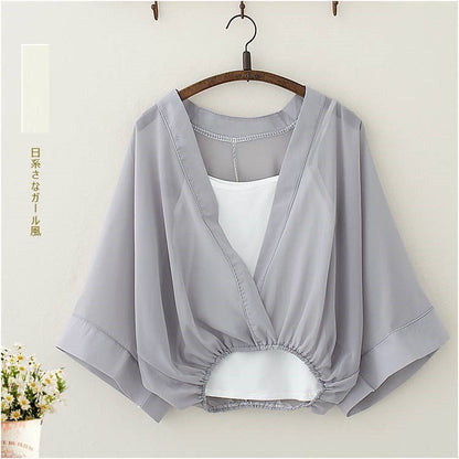 Printed Three-quarter Sleeve Shirt Chiffon Shirt Ladies Shirt - RALO COLLECTION STUDIO