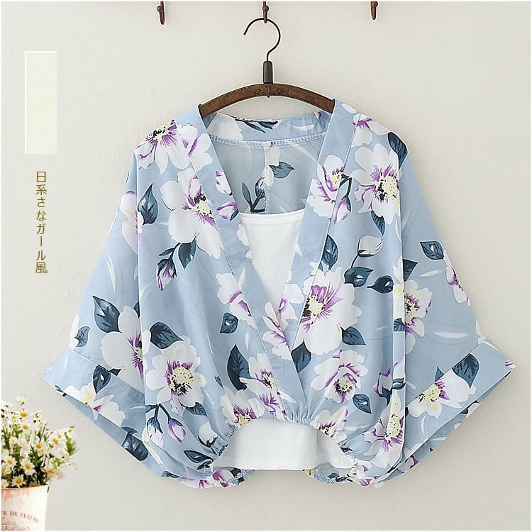 Printed Three-quarter Sleeve Shirt Chiffon Shirt Ladies Shirt - RALO COLLECTION STUDIO