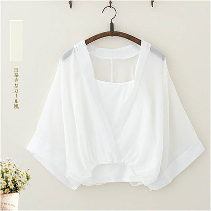 Printed Three-quarter Sleeve Shirt Chiffon Shirt Ladies Shirt - RALO COLLECTION STUDIO