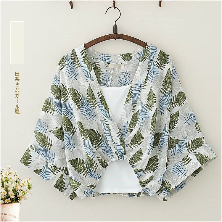 Printed Three-quarter Sleeve Shirt Chiffon Shirt Ladies Shirt - RALO COLLECTION STUDIO
