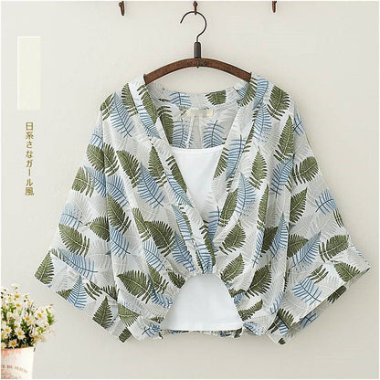 Printed Three-quarter Sleeve Shirt Chiffon Shirt Ladies Shirt - RALO COLLECTION STUDIO