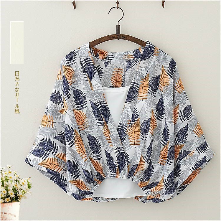 Printed Three-quarter Sleeve Shirt Chiffon Shirt Ladies Shirt - RALO COLLECTION STUDIO