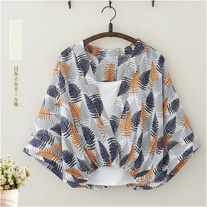 Printed Three-quarter Sleeve Shirt Chiffon Shirt Ladies Shirt - RALO COLLECTION STUDIO